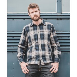 PIKE BROTHERS 1937 Roamer Shirt blue beige check flannel