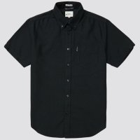 BEN SHERMAN Organic Oxford Short Sleeve Shirt black