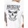 HARDCORE UNITED T- Shirt Skully white