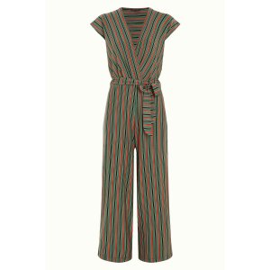 KING LOUIE Mary Jumpsuit Castillo Stripe black