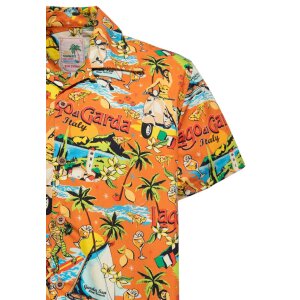 KING KEROSIN Hawaiian Shirt Lago Di Garda orange, 89,99 €