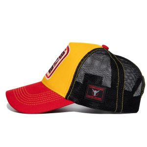 KING KEROSIN Trucker Cap Never Fuck A Fucker red & yellow