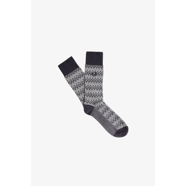 FRED PERRY Zigzag Socken anchor grey