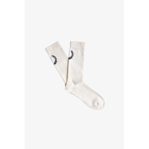 FRED PERRY Laurel Wreath Jacquard Sock snow white,/black