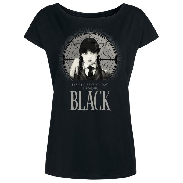 Wednesday The Blackest Heart Damen Loose-Shirt schwarz