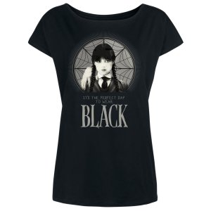 Wednesday The Blackest Heart Damen Loose-Shirt schwarz