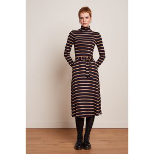 KING LOUIE Rollneck Dress Century Stripe evening blue