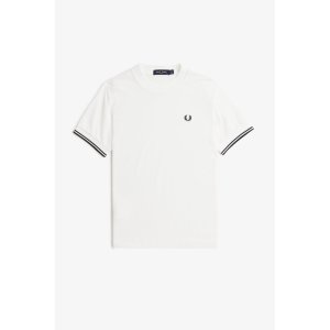 FRED PERRY Twin Tipped Piqué T-Shirt snow white