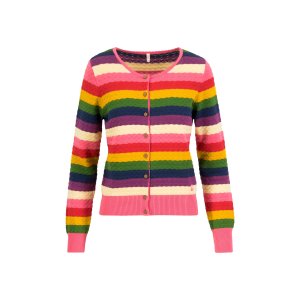 BLUTSGESCHWISTER Cardigan Save the Brave crayon wave knit