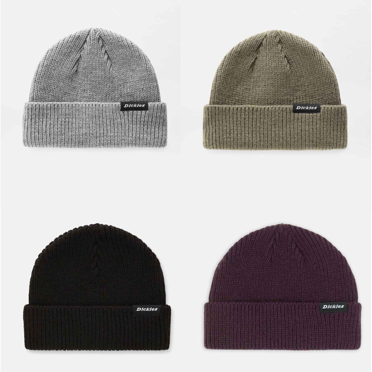 Dickies Woodworth Beanie - Grey Melange, Pull-On Closure, Machine Washable, Classic Knit Hat - View #14