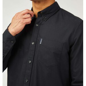 BEN SHERMAN Organic Oxford Long Sleeve Shirt black
