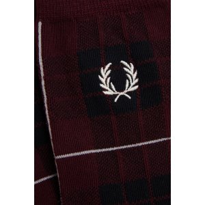 FRED PERRY Tartan Laurel Wreath Socken oxblood