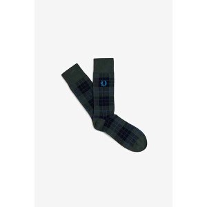 FRED PERRY Tartan Laurel Wreath Socken night green