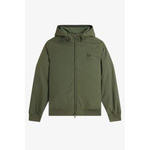 FRED PERRY Hooded Brentham Jacket laurel wreath green