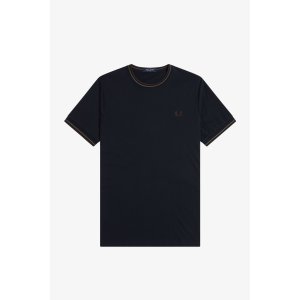 FRED PERRY Twin Tipped T-Shirt night green/ silver blue/...