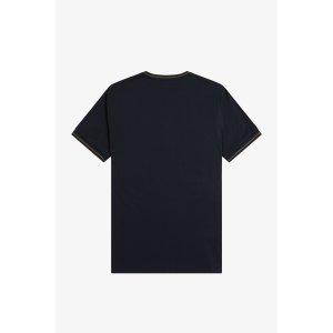 FRED PERRY Twin Tipped T-Shirt night green/ silver blue/ marmalade