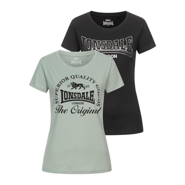 LONSDALE Womens T-Shirt Rowrah black/ mint