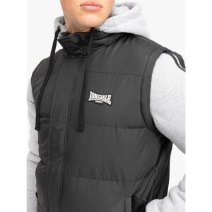 LONSDALE Dowpot Jacke black/ marl grey/ white