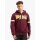 LONSDALE Darfield Mens Hooded Zipsweat jacket oxblood/ yellow/ white