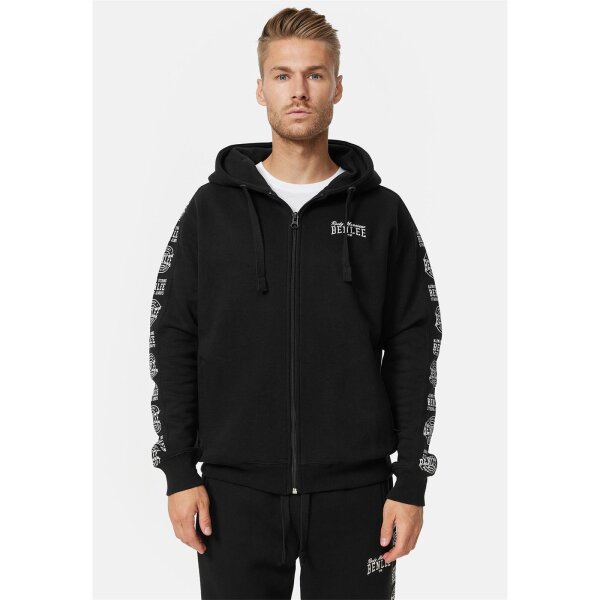 BENLEE Kempton Hooded Zipsweat Jacket  black/ white