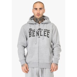 BENLEE Vitalino Logo Kapuzensweatjacke marl grey/ black