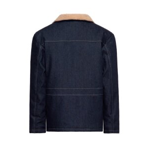 KING KEROSIN Winter Jacket With Teddy Lining dark blue wash