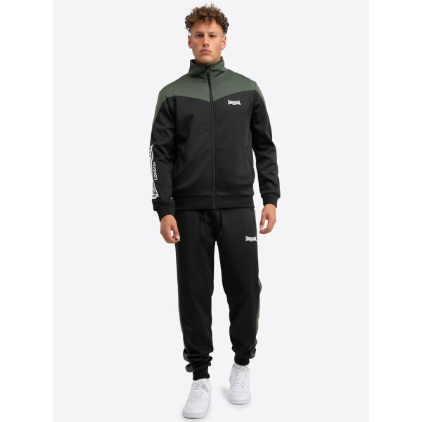 LONSDALE Trainingsanzug Caunton black/ olive/ white