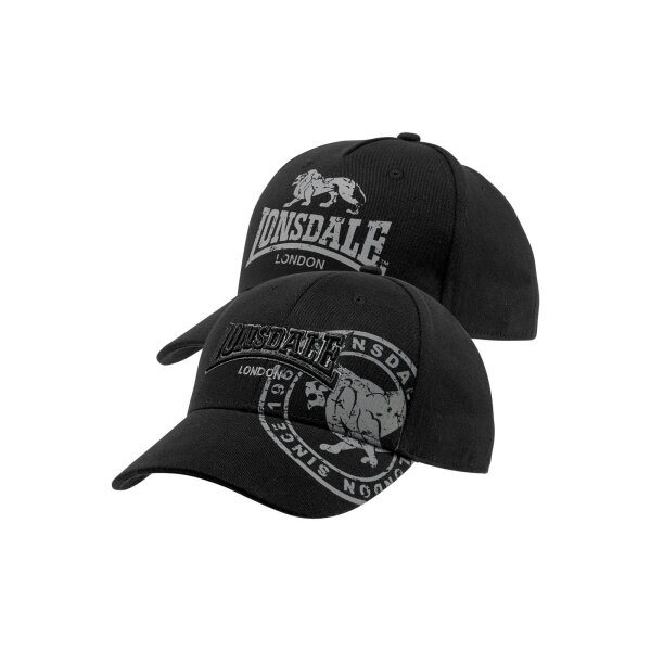 Lonsdale Leiston Cap Double Pack black