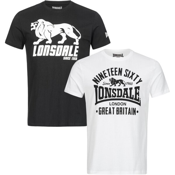 Lonsdale T-Shirt Bylchau white/ black