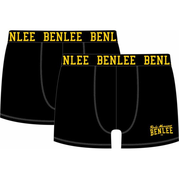 BENLEE Abbington Boxer Shorts black/ yellow