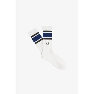 FRED PERRY Tennissocken mit Streifen snow white