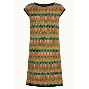 KING LOUIE Delfina Dress Penny Zigzag black
