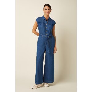 KING LOUIE Amy Jumpsuit Chambray denim blue