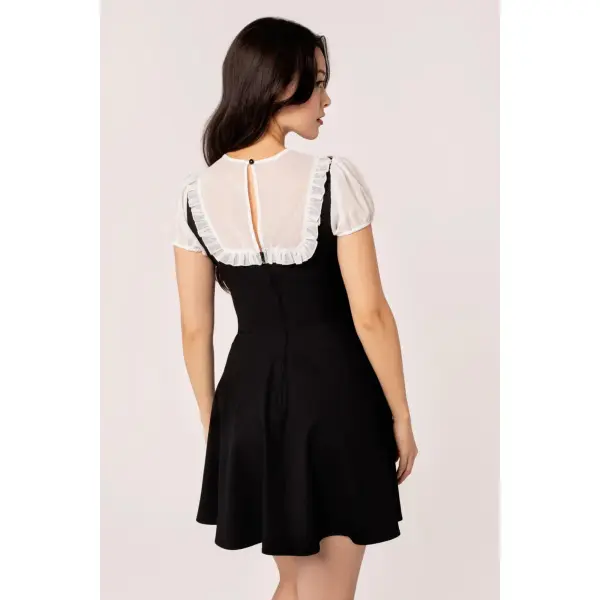 HELL BUNNY Alice Dress black/ white, 49,99