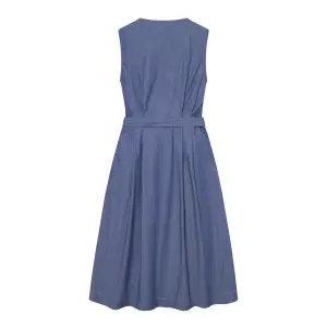MADEMOISELLE YéYé Jeans Kleid Mit Falten Bio-Baumwolle indigo blue