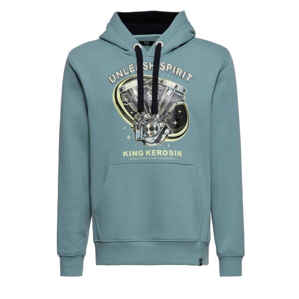 KING KEROSIN Hoodie Unleash Spirit lake green