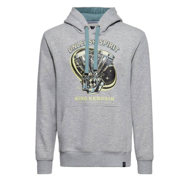 KING KEROSIN Kapuzenpullover Unleash Spirit grey melange