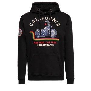 KING KEROSIN Kapuzenpullover California black