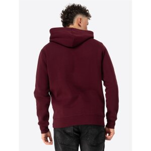 LONSDALE Wolterton Kapuzensweatshirt oxblood/ ecru