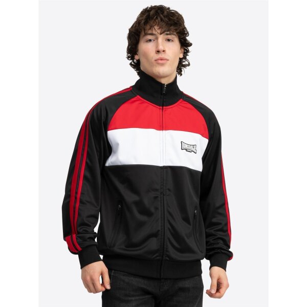 LONSDALE Bracklesham Trainingsjacke black/ dark red/ white