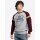 LONSDALE Bregis Sweatshirt marl grey/ oxblood/ navy