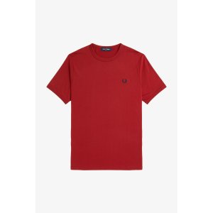 FRED PERRY Ringer T-Shirt burnt/ red