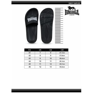 Lonsdale Naples Badeschuhe black/ white
