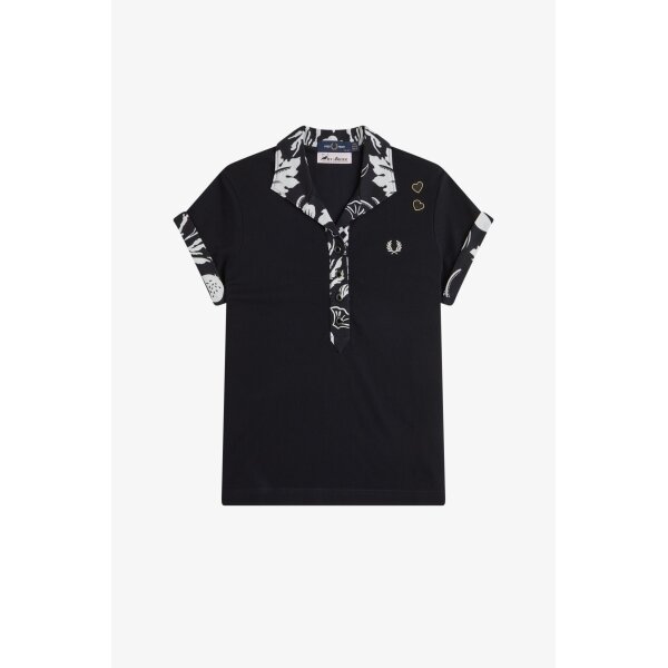 FRED PERRY AMY WINEHOUSE Poloshirt mit bedrucktem Besatz black