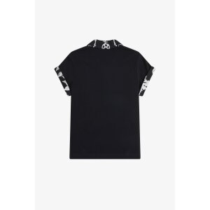 FRED PERRY AMY WINEHOUSE Poloshirt mit bedrucktem Besatz black