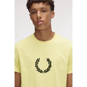 FRED PERRY T-Shirt Flocked Laurel Wreath Graphic champion´s gold