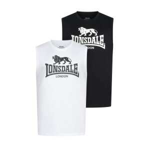 Lonsdale Rolleston Sleeveless T-Shirt Double Pack