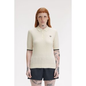 FRED PERRY Poloshirt aus Mesh-Strick silky peach
