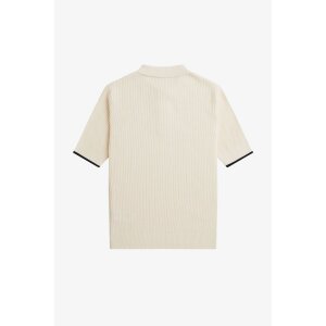 FRED PERRY Mesh Knit Polo Shirt silky peach