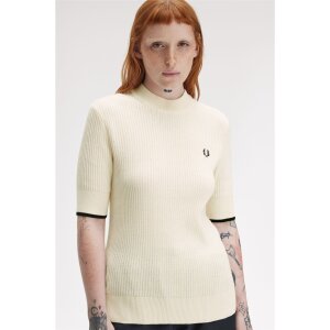FRED PERRY Mesh Knit T-Shirt silky peach